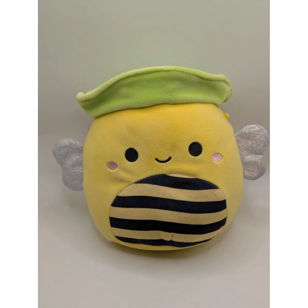 Squishmallows Sunny the Bee 8 Inch Plush Yellow Bumblebee with Green Beret Hat‎